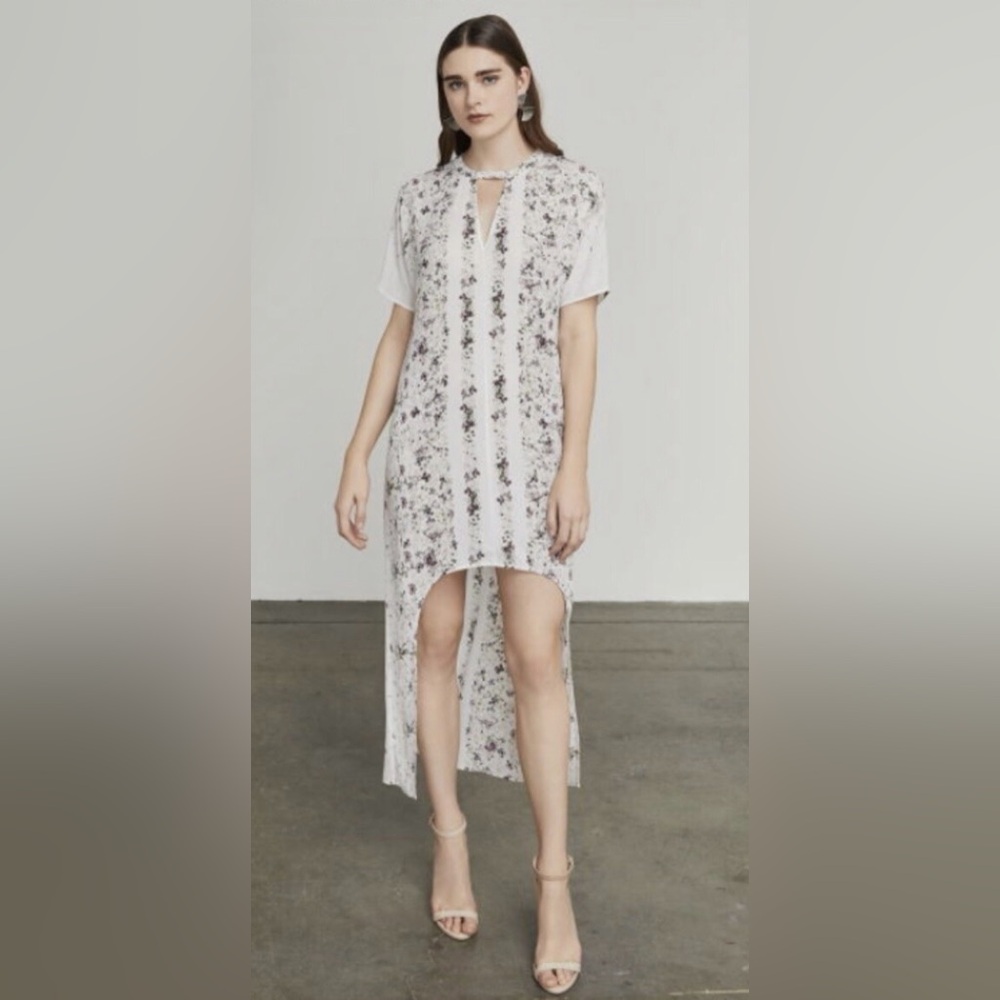 BCBG MaxAzria Landyn High-Low Floral Printed Dress – Size M